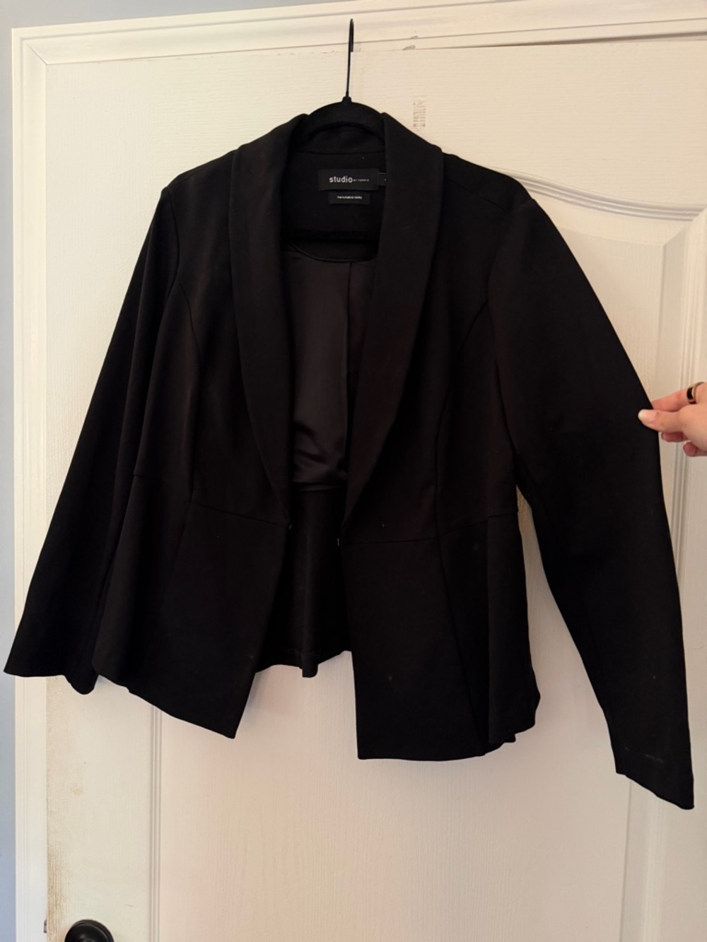 torrid Black Shawl-Collar Open Blazer